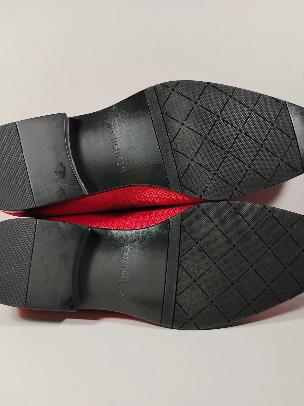 Van Heusen Black Suit with Red Accents